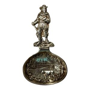 Antique Sterling Silver Tea Caddy Spoon Germany